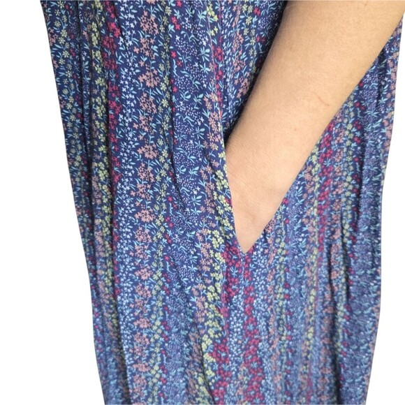 L.L. Bean Blue and Purple Sleeveless Midi Dress - Picture 10 of 10